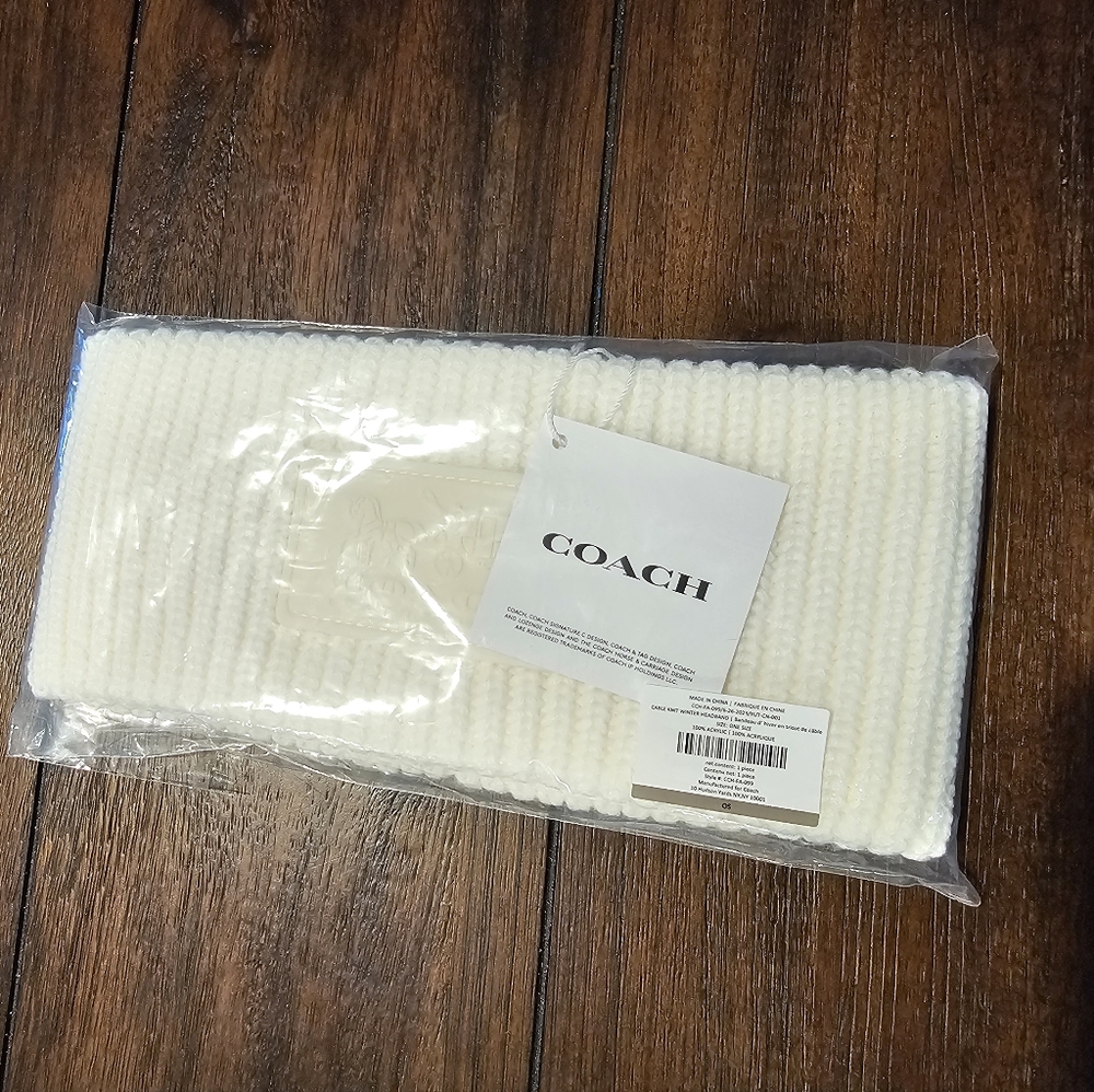 NEW!!! COACH Cable knit winter headband.